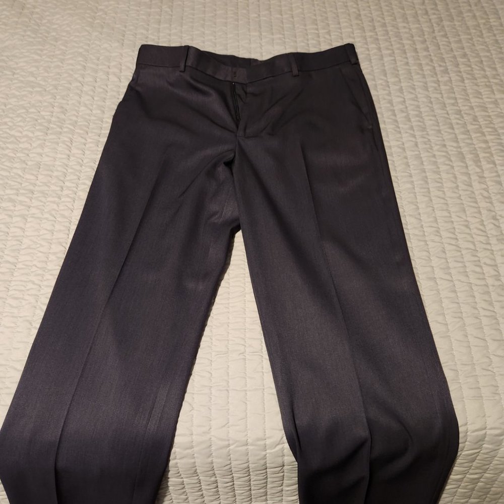 Van Heusen Men's Microfiber Pants 34 x 32 Blue/Gray